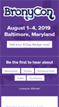 Mobile Screenshot of bronycon.com